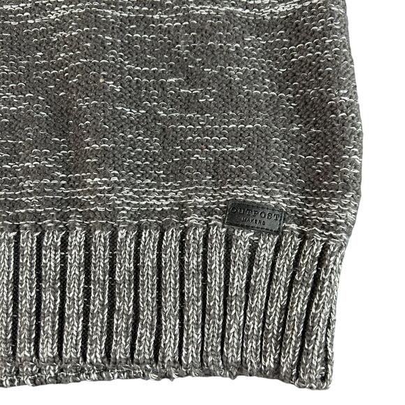 Outpost Makers Sweater Men Sz M Asphalt Gray Asymmetric Quarter Zip Striped Knit - Picture 7 of 11